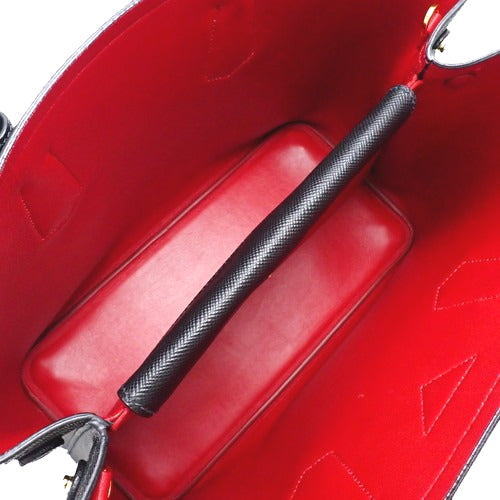 ダブルバッグ 2WAY ショルダー 肩掛け トート サフィアーノレザー NERO ネロ B2756T