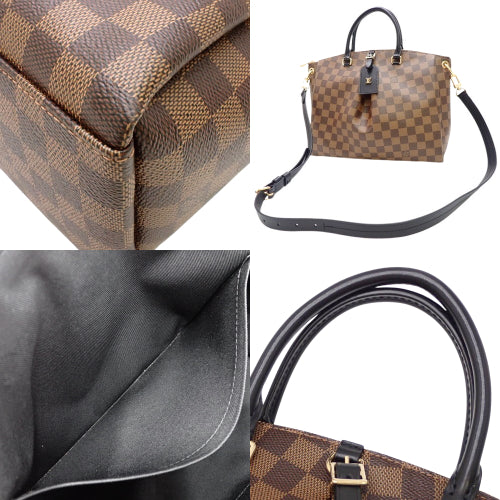 Damier Ebene Odeon Tote MM 2-way Shoulder Bag in Damier Ebene Canvas N45283 (Current as of May 2024)