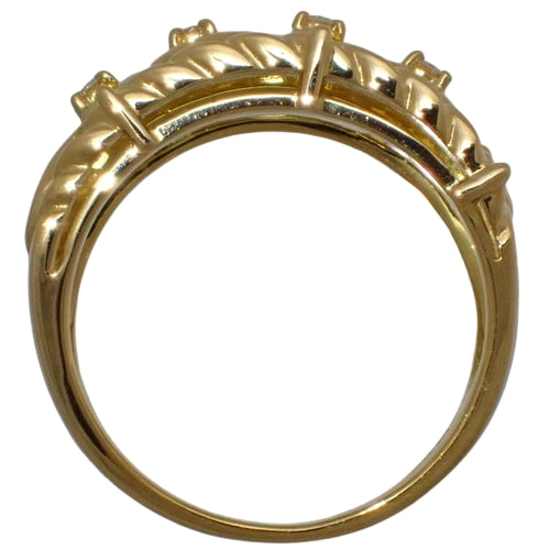 Diamond ring, 0.07 carats, yellow gold (K18YG), accessory, jewelry.