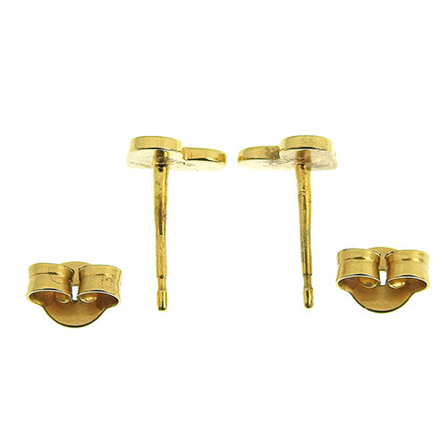 Triomphe Logo Mini Heart Earrings Metal (GP) Accessories Jewelry