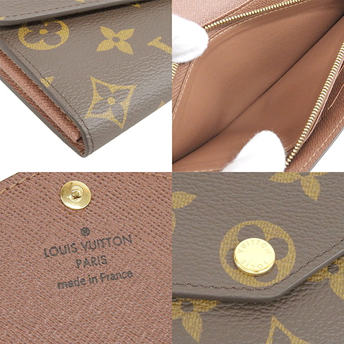 Monogram Portefeuille Sarah Bifold Long Wallet in Monogram Canvas, M60531 (current product as of April 2024)