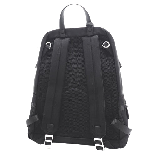 リュックサック ロゴプレート デイパック ナイロン サフィアーノレザー NERO ネロ 2VZ025