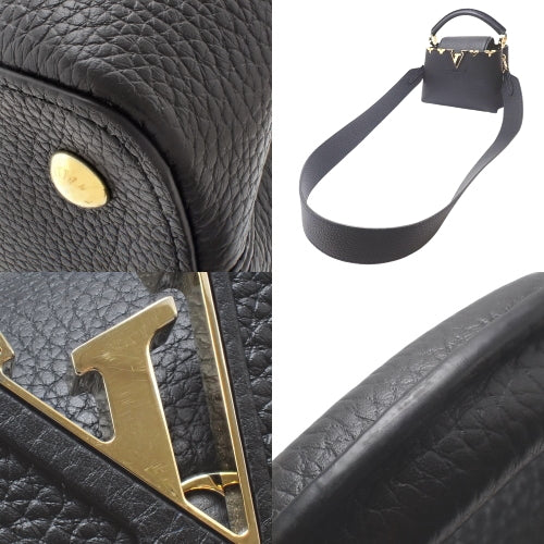 Capucine Mini, Triomphe Leather, Noir, M56669 (currently in production as of March 2024), Shoulder Bag, 2-Way, Mini