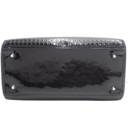 Lady Dior Micro Cannage Medium 2-Way Shoulder Bag in Patent Leather/Patent Leather