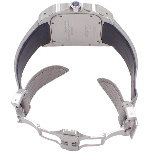Santos 100LM W20073X8 Stainless Steel Automatic Watch, Silver/Gray, Purchased in April 2018, with Warranty