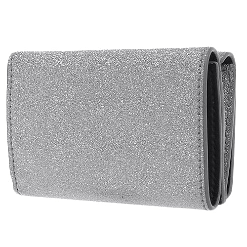 Cash Mini Wallet, Tri-fold, Lamé Nylon and Polyurethane, 593813