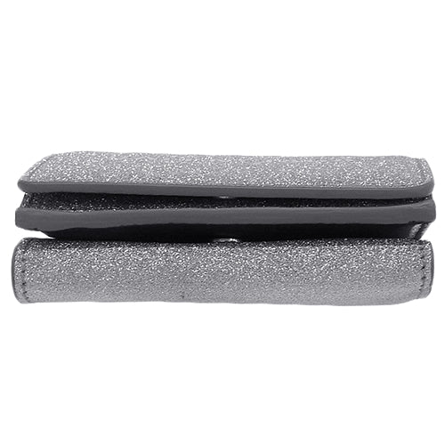 Cash Mini Wallet, Tri-fold, Lamé Nylon and Polyurethane, 593813