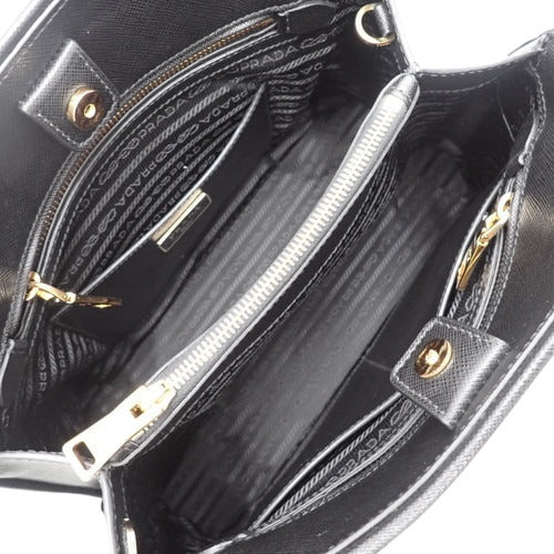 2-Way Handbag, Saffiano Leather, SAFFIANO LUX NERO BN2567, Shoulder Bag, Crossbody Bag