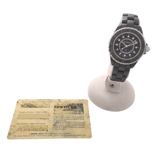 【保証書付】J12 12PD H1625 CE クオーツ 33mm 2008年3月購入 ブラック ブラック