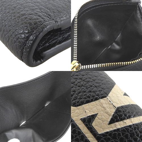 Monogram Empreinte Pochette Victorine Bicolor, Monogram Empreinte, Black, Beige, M80968 (currently available as of May 2024), Tri-fold Wallet, Small Wallet.