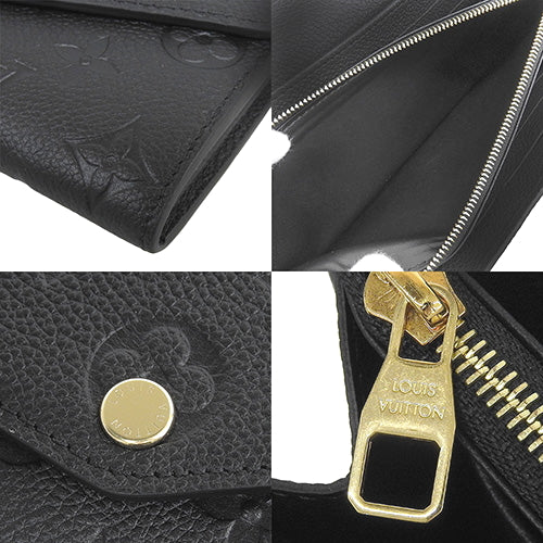 Monogram Empreinte Portefeuille Sarah Bifold Long Wallet in Monogram Empreinte Noir, M82257 (current product as of May 2024)