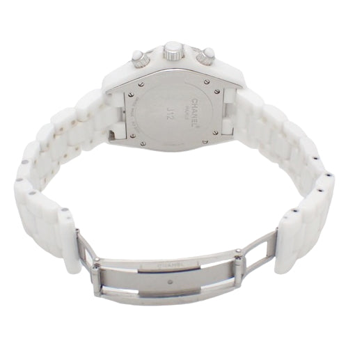 J12, Chronograph 41mm H2009 White Ceramic CE/SS Automatic 8PD White