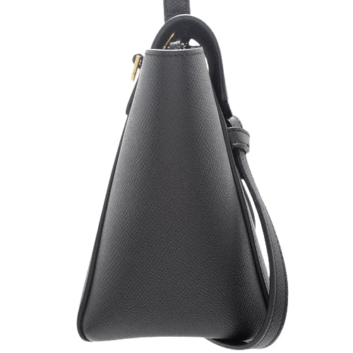 ナノ ベルトバッグ グレインドカーフスキン ブラック 189003ZVA.38NO(2024年5月現在現行品) 2WAY ショルダー 肩掛け 斜め掛け