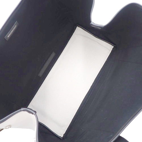 Navy Medium Cabas Cotton Canvas Calfskin Off-White Black 5812922HH3N9260 (Currently in production as of June 2024) Navy Cabas M Handbag Shopping Bag