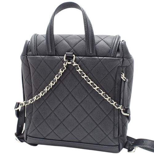 Matelasse CC Filigree Backpack with Chain Shoulder Strap, Caviar Skin, A57090
