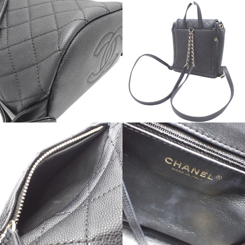 Matelasse CC Filigree Backpack with Chain Shoulder Strap, Caviar Skin, A57090