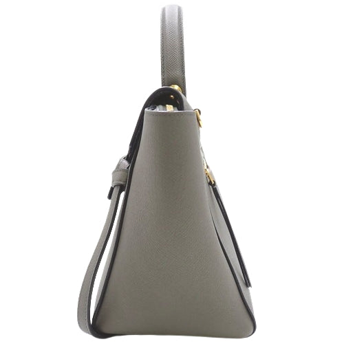 マイクロ ベルトバッグ グレインカーフレザー グレー 180153ZVA.10DC 2WAY ショルダー 肩掛け 斜め掛け ワンハンドル 旧ロゴ