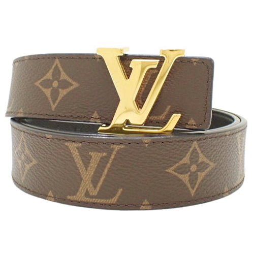 モノグラム ベルト・LV イニシャル 30MM リバーシブル アパレル ファッション小物 80/32 モノグラムキャンバス カーフ ノワール M9453