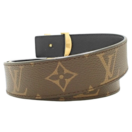 モノグラム ベルト・LV イニシャル 30MM リバーシブル アパレル ファッション小物 80/32 モノグラムキャンバス カーフ ノワール M9453
