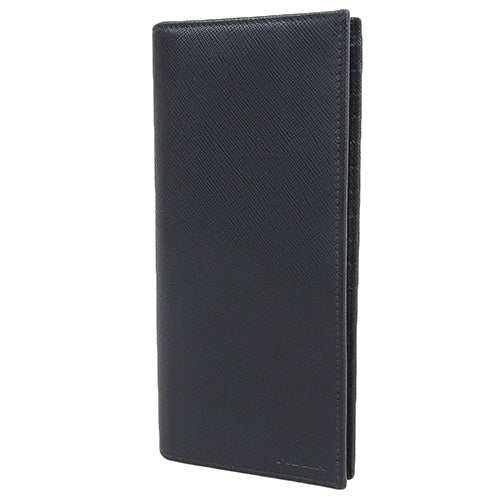 Document holder, saffiano leather, NERO (black), 2MV836, bi-fold, long wallet, accessories.