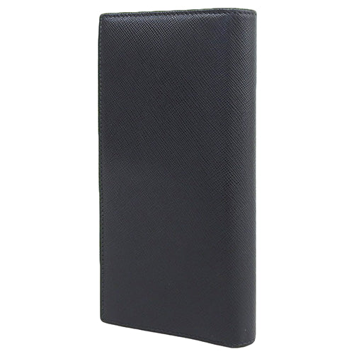 Document holder, saffiano leather, NERO (black), 2MV836, bi-fold, long wallet, accessories.