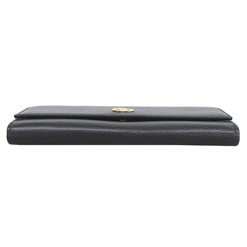 GGマーモント ダブルG レザー コンチネンタルウォレット レザー ブラック 456116 CAO0G 1000(2024年5月現在現行品) 2つ折り 二つ折り