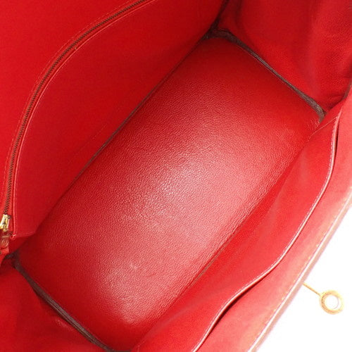 Autocloé 32 Ostrich Leather, Rouge Vif (Bright Red), Gold Hardware, 〇Y Engraving