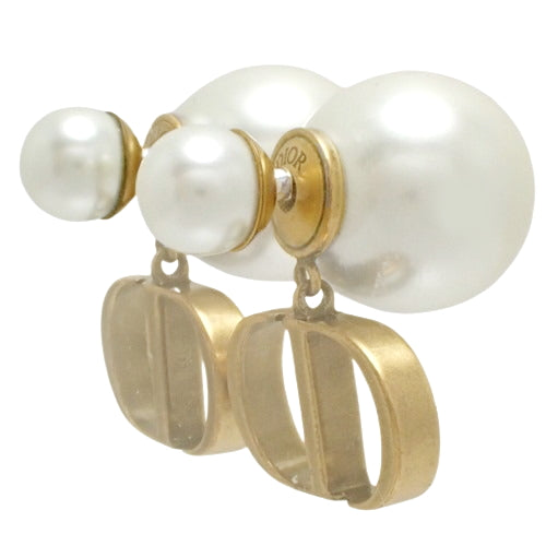 Tribales Tribal Earrings, Metal (GP), Fake Pearl, Accessory, Jewelry, Pearl, CD Logo