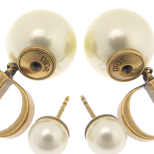 Tribales Tribal Earrings, Metal (GP), Fake Pearl, Accessory, Jewelry, Pearl, CD Logo