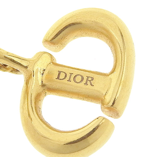 CD Navy Clip Earrings, Metal (GP), Resin Pearl, Accessory, Jewelry