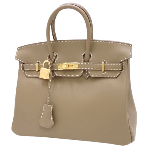 Birkin 25, Voile Swift, Etoupe/Etoupe, Gold Hardware, B stamp.