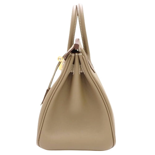 Birkin 25, Voile Swift, Etoupe/Etoupe, Gold Hardware, B stamp.