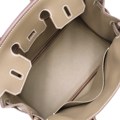 Birkin 25, Voile Swift, Etoupe/Etoupe, Gold Hardware, B stamp.
