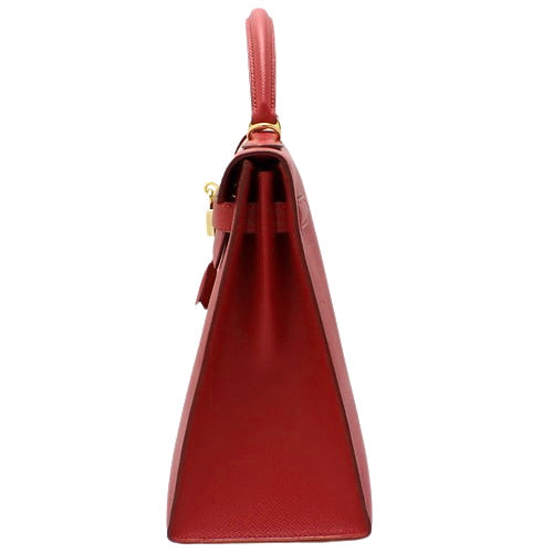 Kelly 32 (Exterior Stitched) Kuschel Rouge Vif Gold Hardware □D Stamp