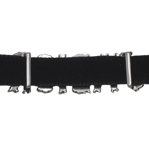 J'ADIOR Rhinestone Choker, Velvet, Rhinestones, Metal, Accessory, Jewelry