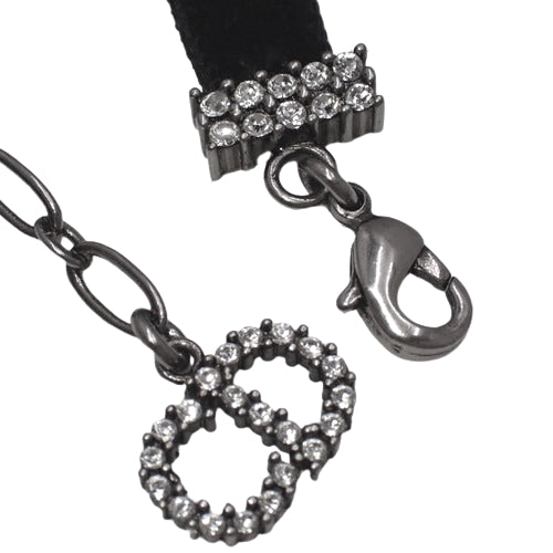 J'ADIOR Rhinestone Choker, Velvet, Rhinestones, Metal, Accessory, Jewelry
