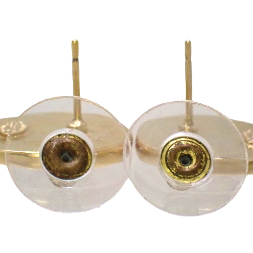 Cocomark Rhinestone Earrings, Metal (GP), Rhinestone Accessories, Circle, Round