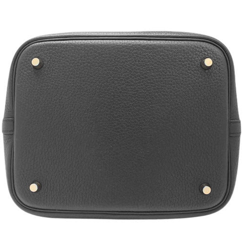 Pikotin Lock MM, Trionne Clemence leather, black, gold hardware, D stamp.