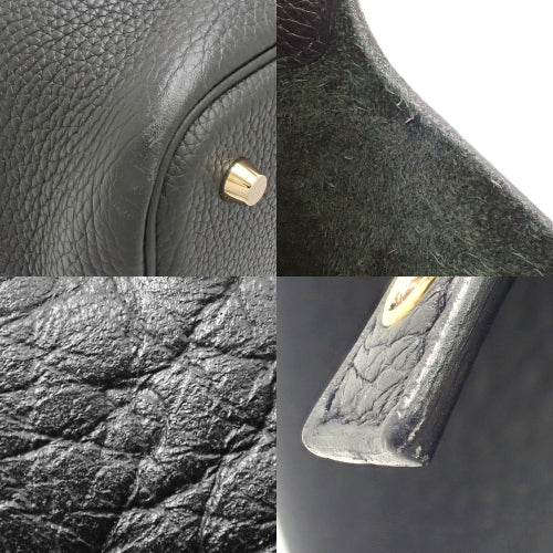 Pikotin Lock MM, Trionne Clemence leather, black, gold hardware, D stamp.