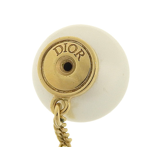 Tribal Pearl Earrings, Fake Pearl, Metal (GP) Accessory, Jewelry, Dangle, CD Logo