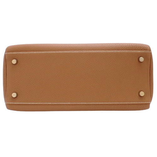 Kelly 28 (inner-stitched) Togo leather, gold hardware, □F stamp.