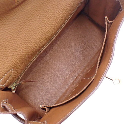 Kelly 28 (inner-stitched) Togo leather, gold hardware, □F stamp.