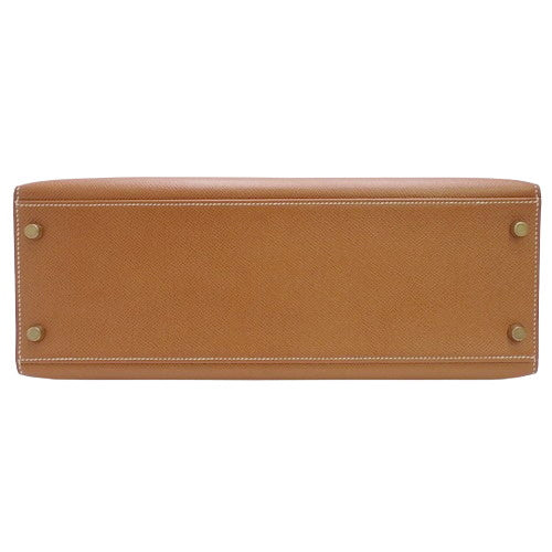 Kelly 32 (Exterior Stitched) Kushbel Leather, Gold Hardware, 〇X Stamp