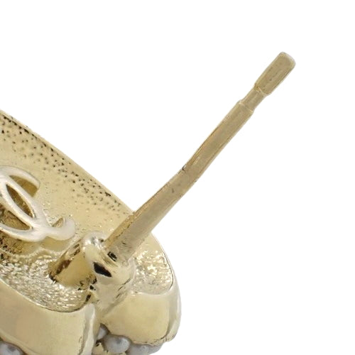 ココマーク ハート ピアス メタル(GP) フェイクパール ラインストーン アクセサリー ジュエリー ぶら下がり スウィング