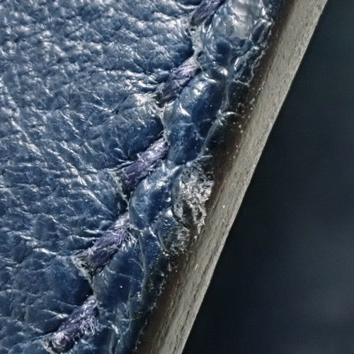 ケリーウォレット ロング オーストリッチ ブルーロイ ゴールド金具 A刻印