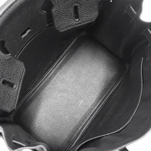 Birkin 25 Togo, Palladium hardware, Black, Silver hardware, □L stamp