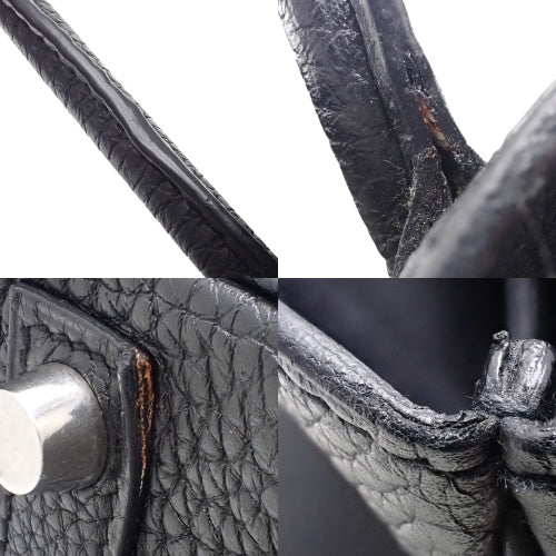 Birkin 25 Togo, Palladium hardware, Black, Silver hardware, □L stamp