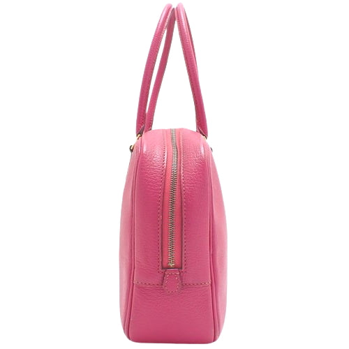 Plume Élan 28, Chevre, Rose Shocking, gold hardware, □J stamp.