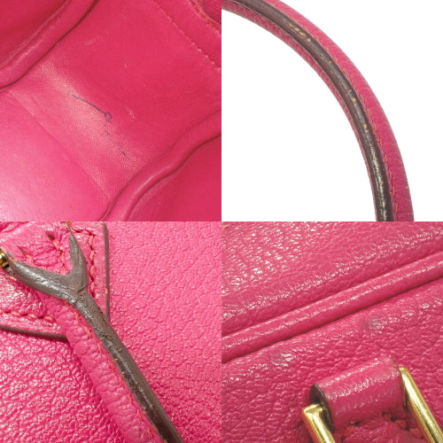 Plume Élan 28, Chevre, Rose Shocking, gold hardware, □J stamp.