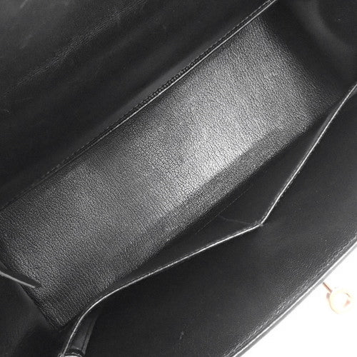 Kelly 32 (Exterior Stitched) Box Calfskin, Black, Gold Hardware, 〇A Stamp